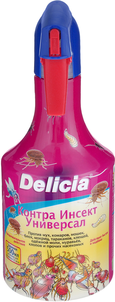 Delicia (делиция) wespex quick спрей от клопов, тараканов, блох, мух, ос, 500 мл