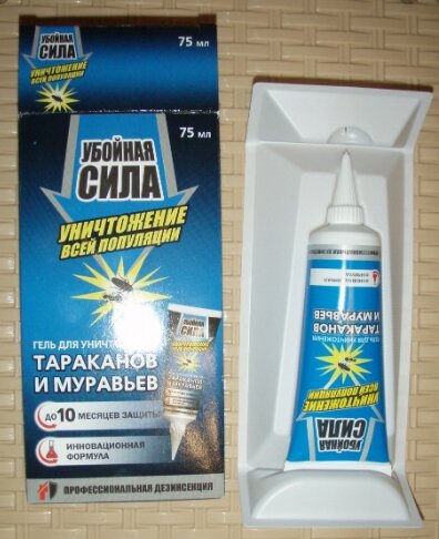 Инструкция по применению геля от тараканов убойная сила, отзывы. «убойная сила» – эффективное и доступное средство