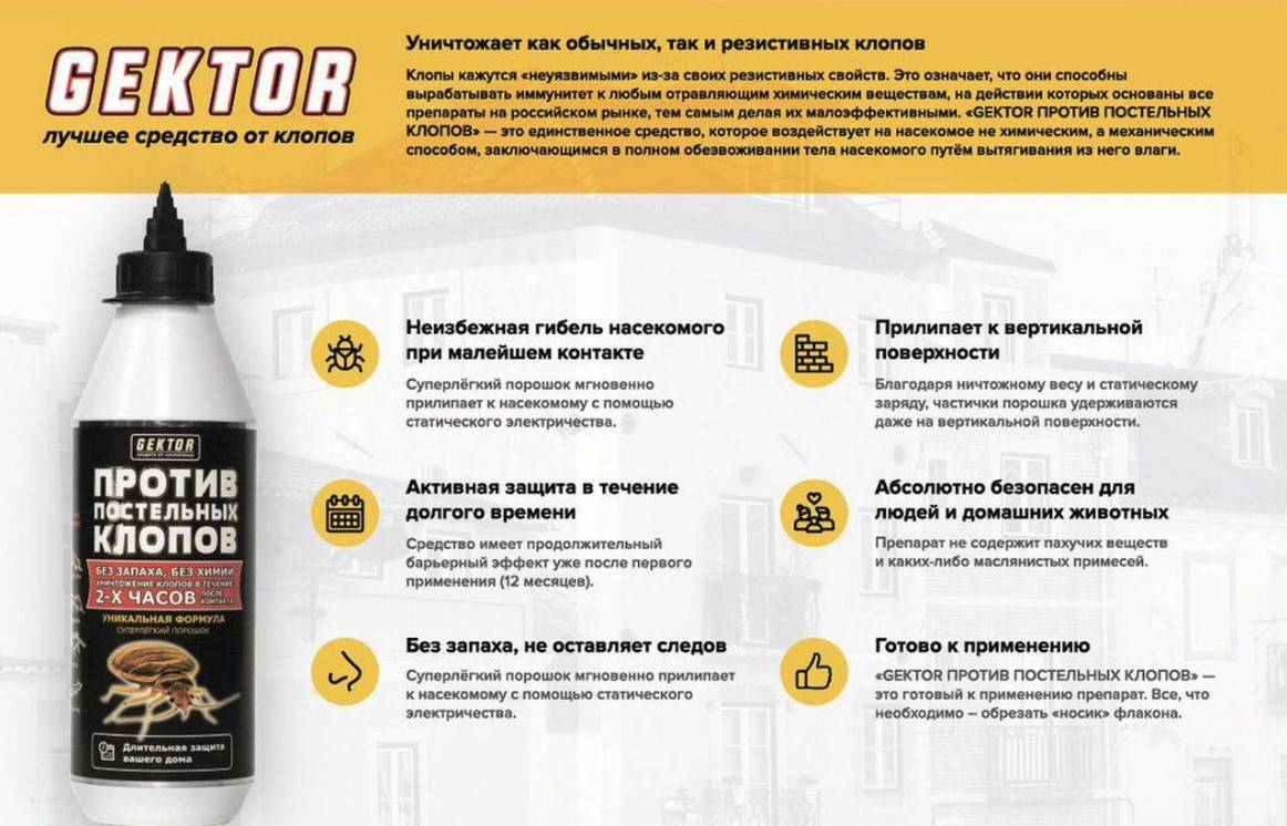 ◉ гектор (gektor) от клопов: отзывы покупателей о средстве, инструкция по применению порошка против постельных клопов