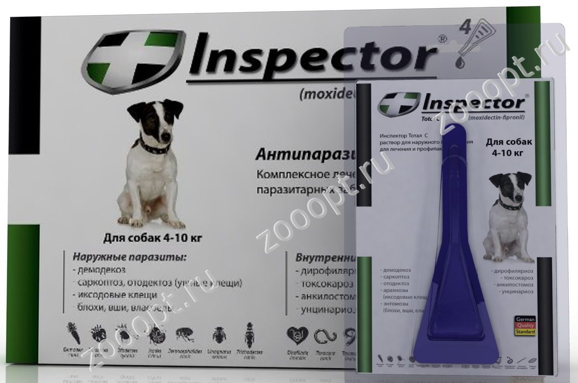 Инспектор от клещей для собак и кошек – отзывы и инструкция