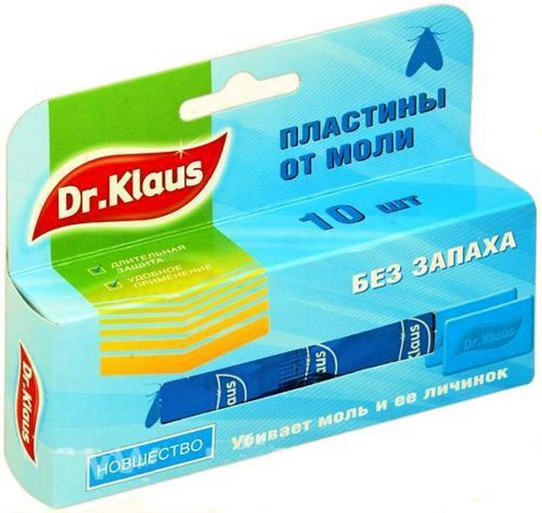 Пластины от моли “Dr.Klaus” (10 шт)