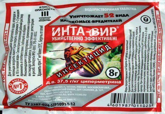 Применение интавира: особенности, правила обработки, когда можно снимать плоды