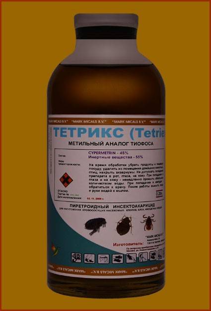 Тетрикс - средство от клопов, блох, клещей, комаров - 5000 руб.