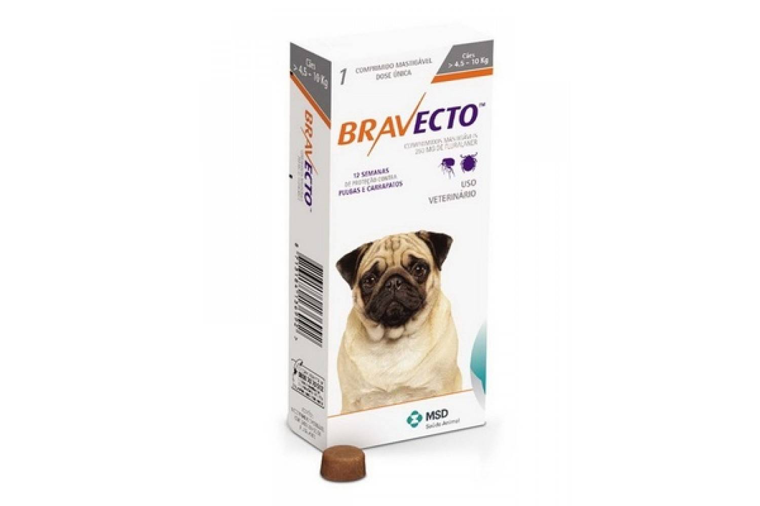 Жевательные таблетки бравекто для собак от блох и клещей
