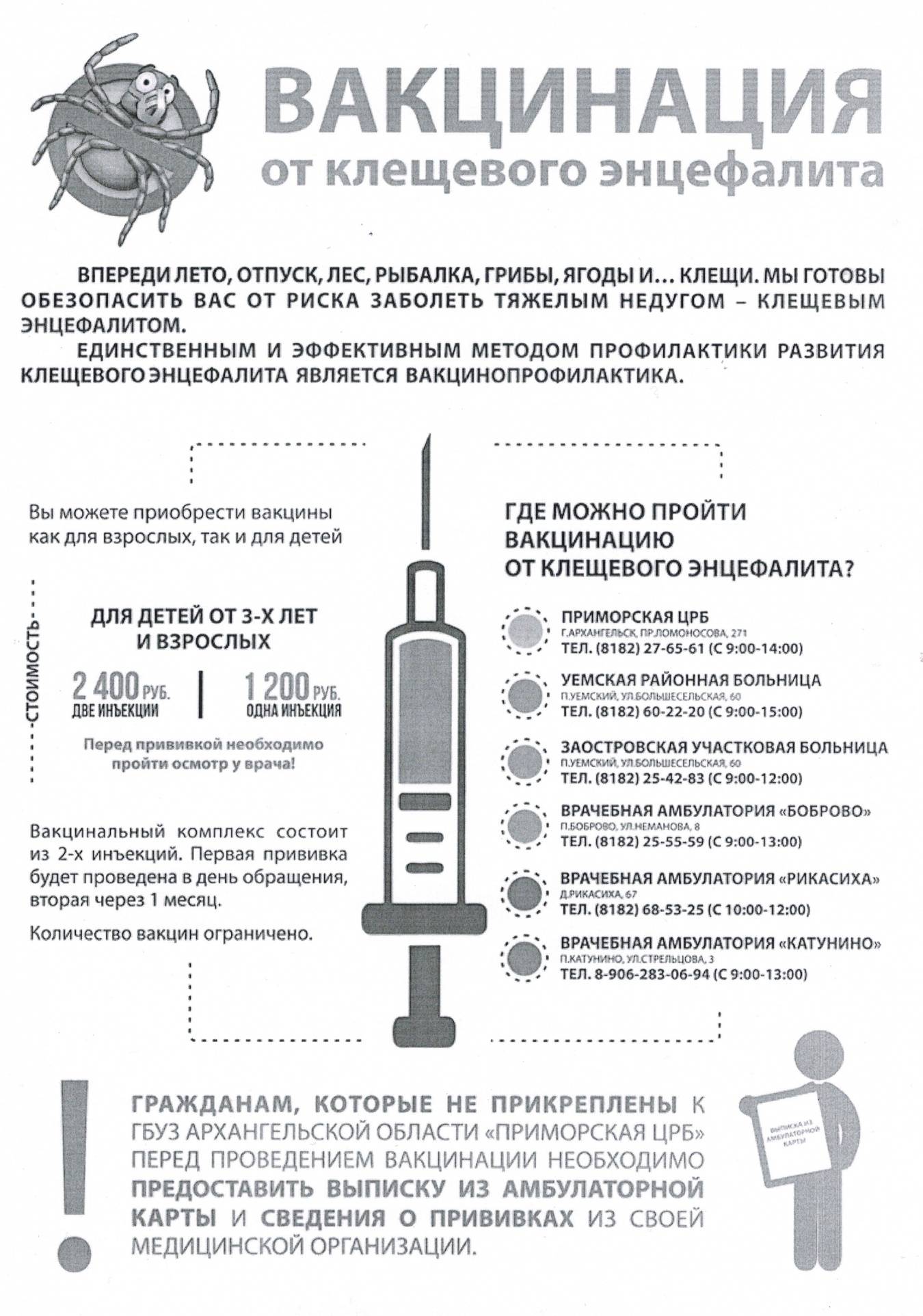 Прививка от клещевого энцефалита - причины, симптомы, профилактика