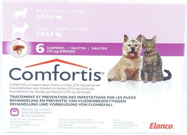 Инструкция по применению таблеток от блох комфортис для кошек и собак. таблетки от блох комфортис